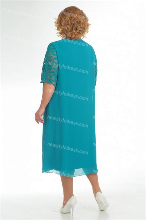 2021 Light Blue Mid Calf Womens Dresses Plus Size Mother Of The Bride