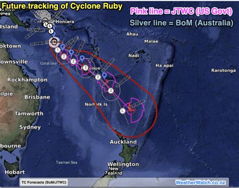 Tropical Cyclone Ruby Forms In Coral Sea New Caledonia Vanuatu And New