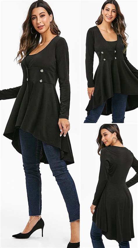 Solid Longline High Low Coat Outerwear Women Coats For Women High