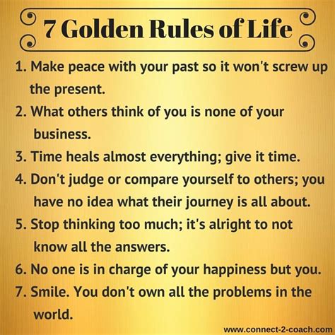 Simple Practical Truethese 7 Golden Rules Of Life Are The Things I