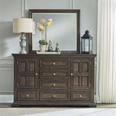 Liberty Furniture Big Valley Relaxed Vintage Dresser And Mirror Set