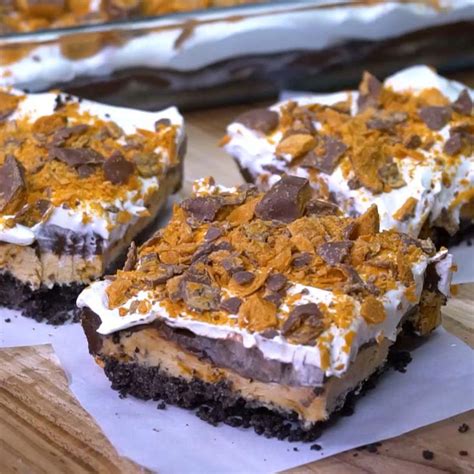 Spread cream cheese layer on top of crust. Butterfinger Chocolate and Peanut Butter Lush - Spicy ...