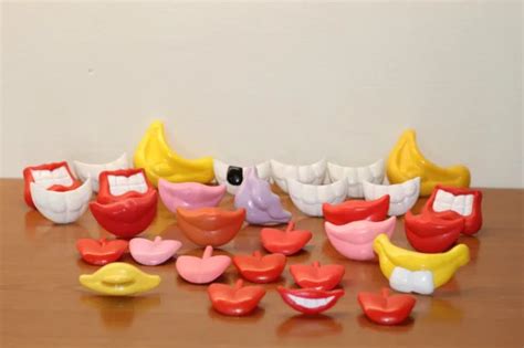 Mr Mrs Potato Head 30 Piece Lot Of Mouths Lips Tongues Teeth Parts