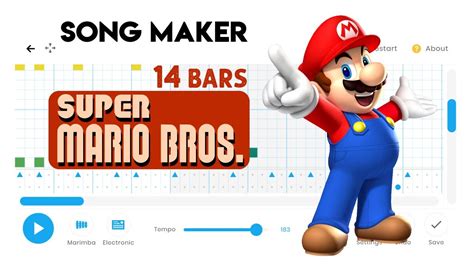 Super Mario Bros Theme Song On Song Maker 14 Bars Youtube
