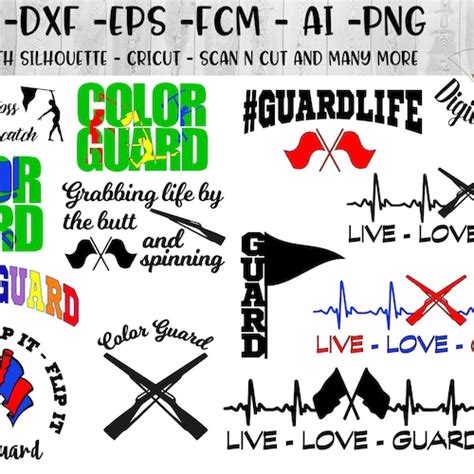 Color Guard Marching Band SVG Dxf Png Eps Fcm Ai Etsy