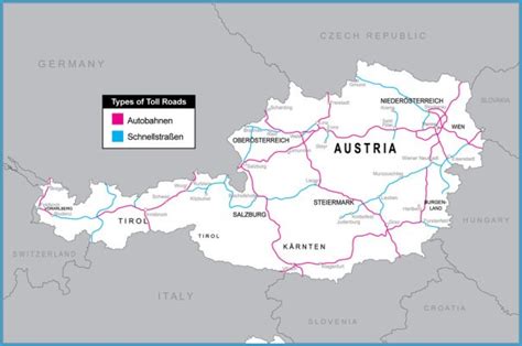 Road Map Of Austria Travelsfinderscom