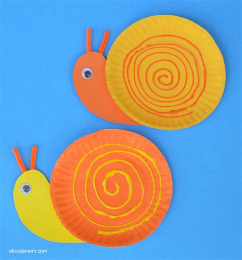 Pape Plate Snail Craft For Kids About A Mom