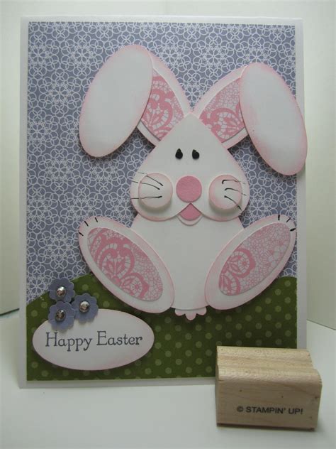 Goin Over The Edge Punch Art Bunny Rabbit Card For Easter Easter