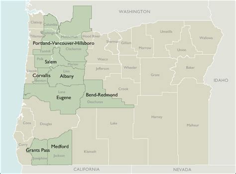 Metro Area Zip Code Maps Of Oregon