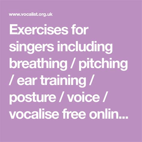 Singing songs is a great way to get better at speaking english and we have lots of great songs for you to enjoy. Exercises for singers including breathing / pitching / ear ...