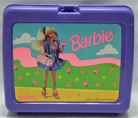 Vintage Barbie Lunch Box 1990 Mattel Thermos Brand Plastic Toy Etsy