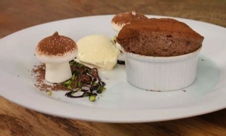 I wonder if you could do it in a food processor tho :s it took me alot longer than 20mins to prep tho :s the recipe is available on the. James Martin chocolate souffle with marshmallow meringue ...