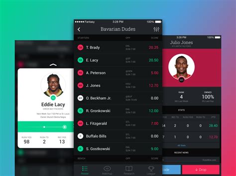 Get the best fantasy football mobile app in 2021 for apple ios and google android phones. Fantasy Football App by Tobias Negele on Dribbble