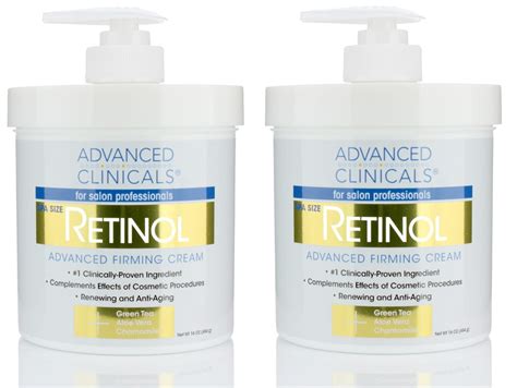 Advanced Clinicals Retinol Cream Spa Size For Salon Professionals