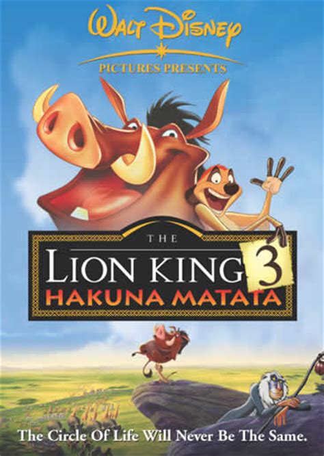 The Lion King 3 Hakuna Matata Dvd Covers As Posted On Mickeys Disney