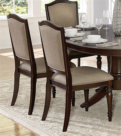 Traditional Dark Brown Dining Room 7 Pieces Round