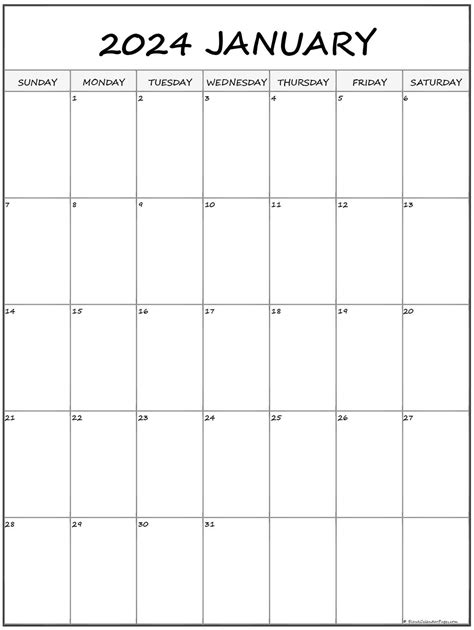 Printable 2024 Jan Calendar Blank Shae Yasmin
