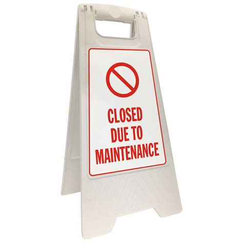 Closed Due To Maintenance Floor Stand