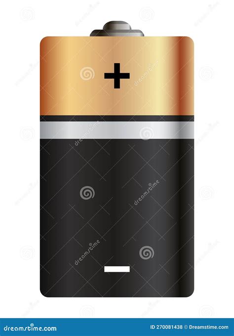 Battery Glossy Gold And Black Realistic Alkaline Or Rechargeable