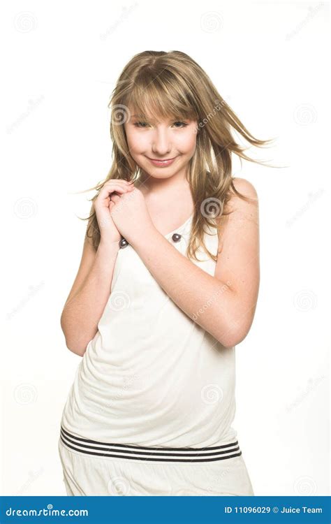 innocent teen girl stock image image of model isolated 11096029