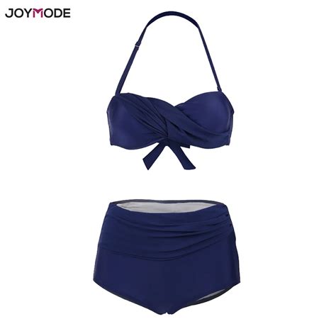 Buy Joymode Beach Wear Halter Neck Push Up Bra Bikinis
