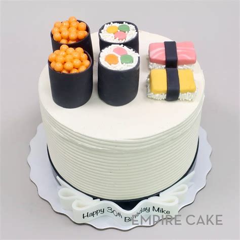 Fondant Sushi Toppers Empire Cake