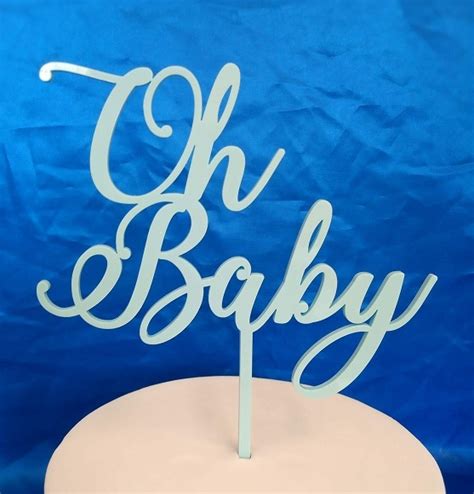 Oh Baby Cake Topper Baby Shower Or Christening Cake Topper