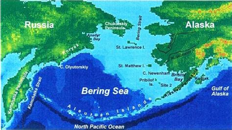 Bering Strait World Map