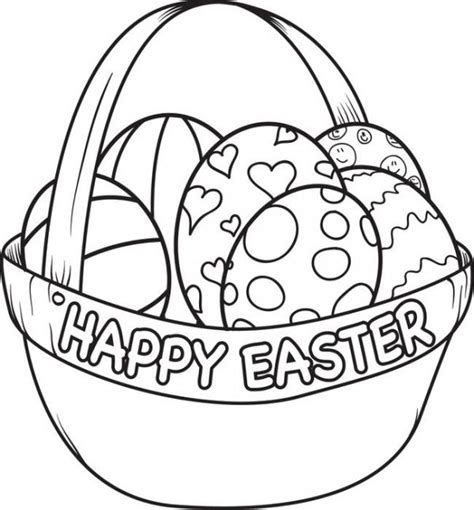 easter basket coloring pages  kids visual arts ideas