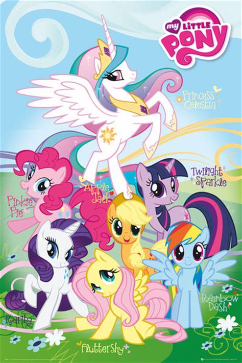 My Little Pony Names Plakat Poster Online På Europosters