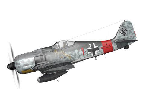 Focke Wulf Fw190 A8 Rauhbautz Vii Red1 3d Model Cgtrader