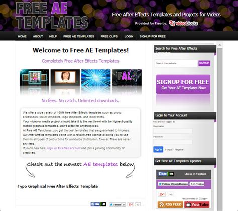 Browse over thousands of templates that are compatible with after effects, premiere pro, photoshop, sony vegas, cinema 4d, blender, final cut pro, filmora, panzoid, avee player, kinemaster, no software 9+ Free Websites To Download After Effects! | Free ...