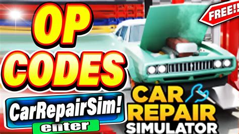 All New Secret Codes In Roblox Car Repair Simulator New Codes In