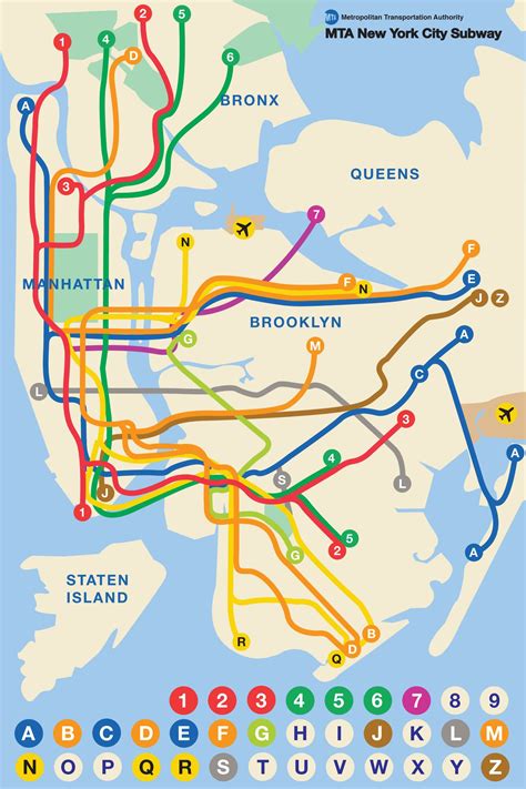 Nyc metro map subway offline map new york usa united states of america this nyc metro nyc metro map subway offline features: New York Subway Map Kids - New York Puzzle Company