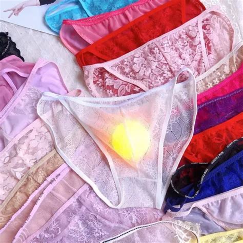 Sexy Men Lace Sheer Pouch G String Bikini Briefs Thongs Underwear