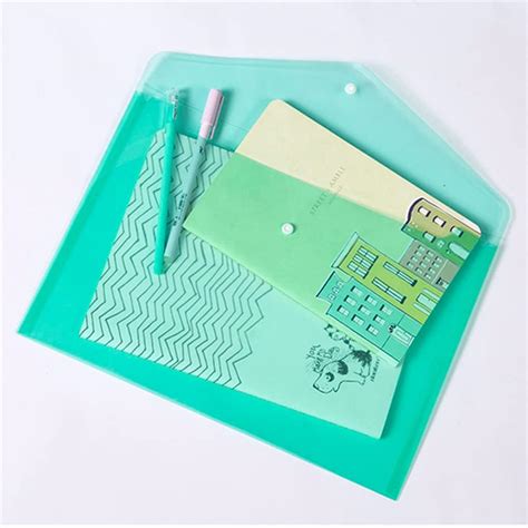 Plastic Wallets Folder 12 Pack A4 Clear Document Folders Plastic