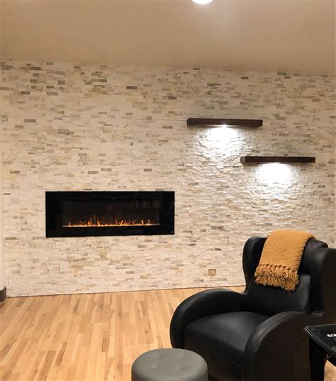 Stack Stone Accent Wall | Stone accent walls, Accent wall ...