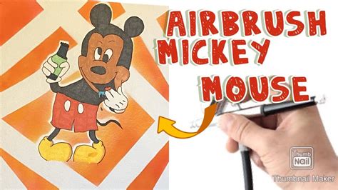 2 Airbrush Mickey Mouse Drawing Youtube