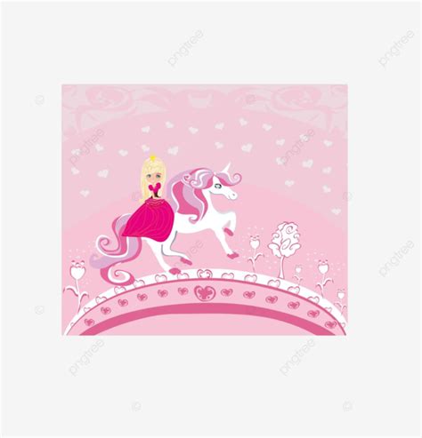 Beautiful Young Princess And Unicorn Romantic Background Birthday