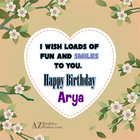 Happy Birthday Arya
