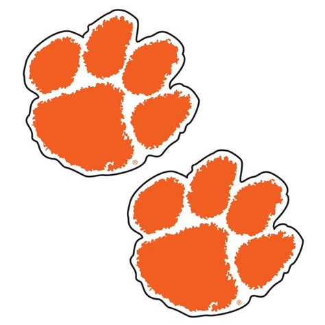 Tigers Clemson Paw 2 Reflective Decal 2 Pack Alumni Hall