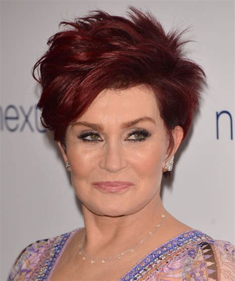 After nearly two decades of coloring her hair, sharon osbourne is officially embracing her natural hue. Sharon Osbourne Short Straight Casual Hairstyle - Red Hair ...