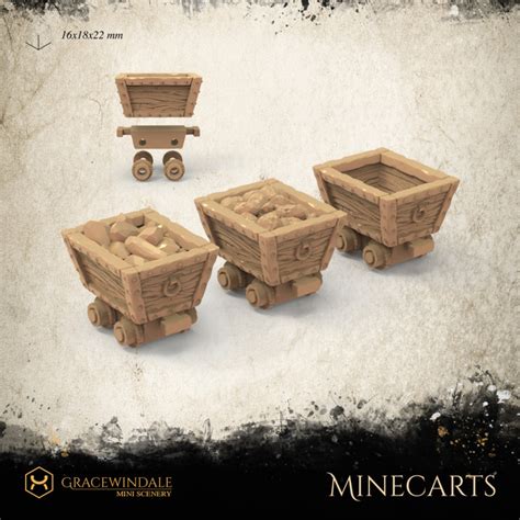 3d Printable Minecart By Gracewindale Mini Scenery