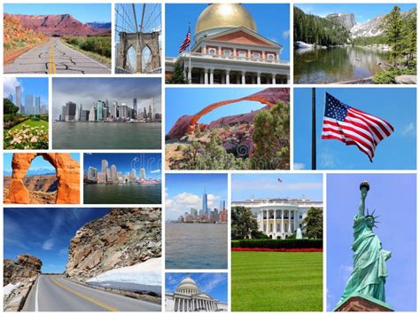 Collage Degli Stati Uniti Fotografia Stock Immagine Di Città 46802042