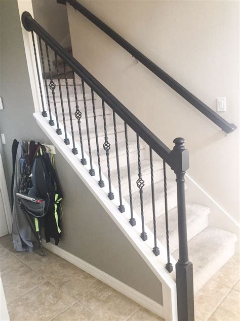 See more ideas about stair railing, railing design, banister rails. How to Paint a Stair Rail | Staircase remodel, Iron stair ...