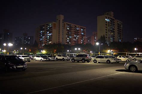 Night Parking Landscape Stock Photo Download Image Now Parking Lot