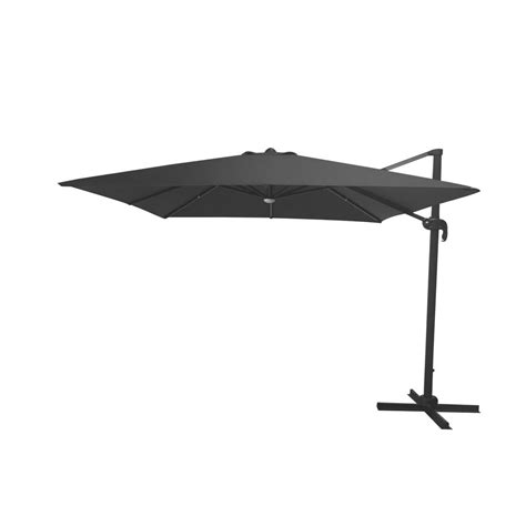 Hampton Bay 10 Ft Aluminum Offset Led Solar Square Patio Umbrella With