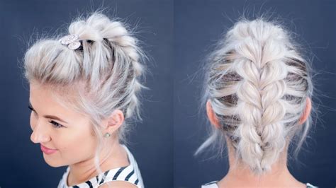 When styling graduated and layered short haircuts, you're most likely to end up with an uneven braid. HOW TO: Pull Through Braid Short Hair Tutorial | Milabu ...