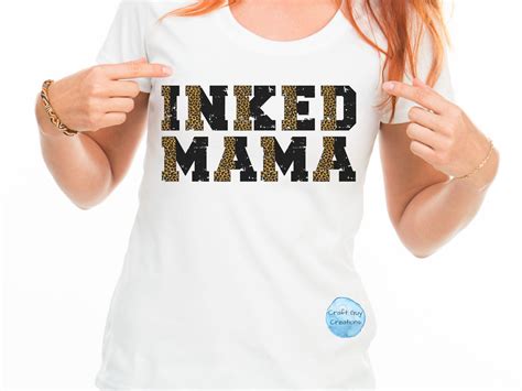 Inked Mom Cheetah T Shirt Design PNG Mom Sublimation Etsy
