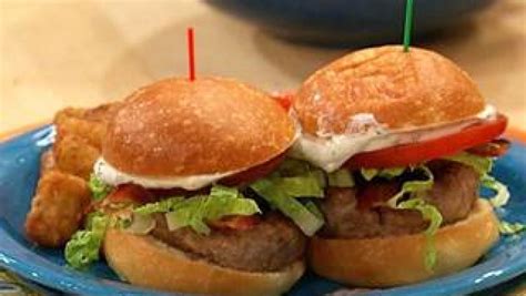 Deluxe Turkey Club Burgers Recipe Rachael Ray Show